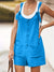 Damens Bib Shorts i Bomull og Lin med Blomsterdesign 7