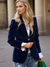 Damens Blazer Retro Elegant med En Knap 2
