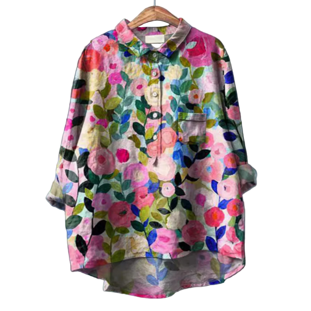 Damens Bluse med Blomsterdesign 0