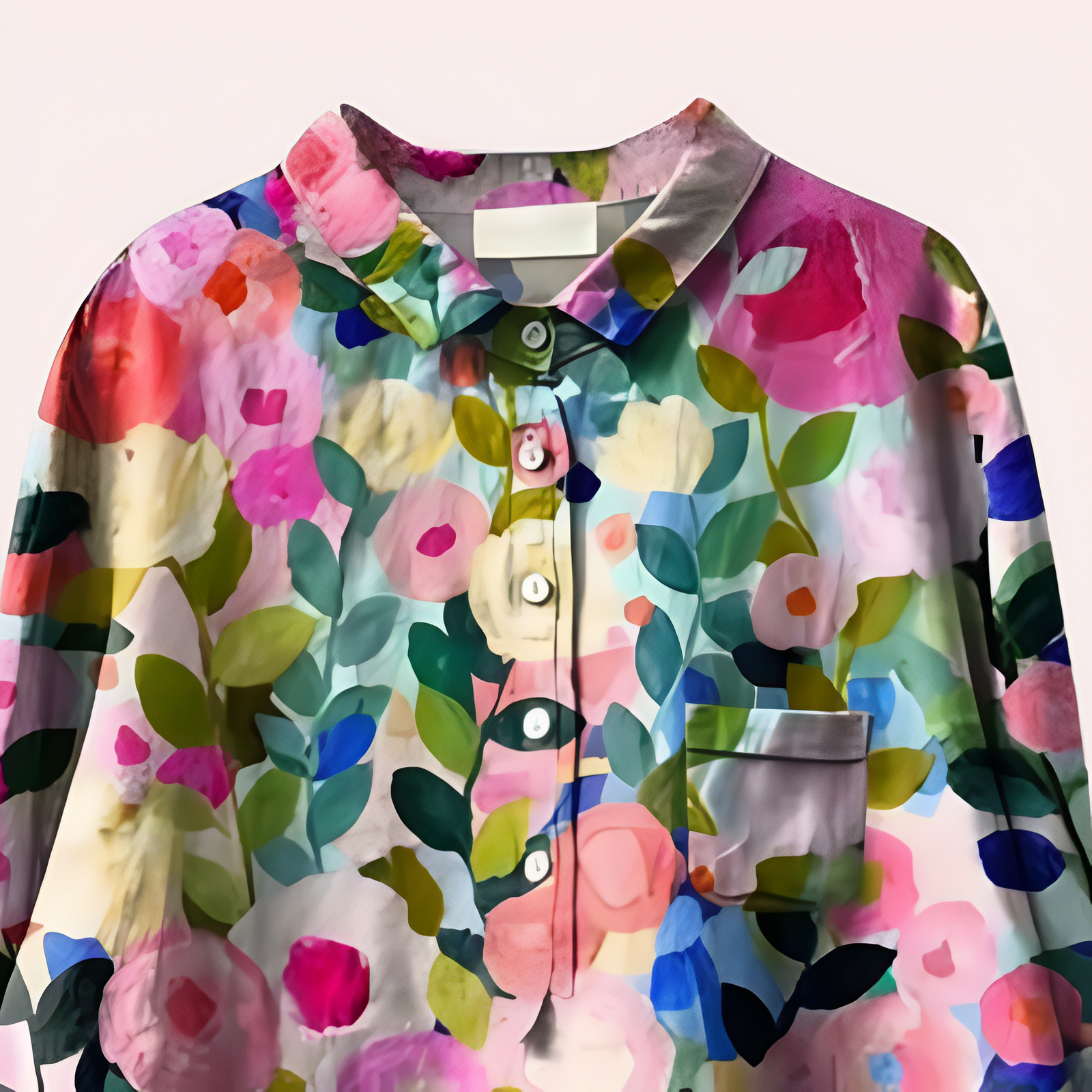 Damens Bluse med Blomsterdesign 1