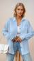 Damens Bluse med Knappestolpe i 100% Bomull 5