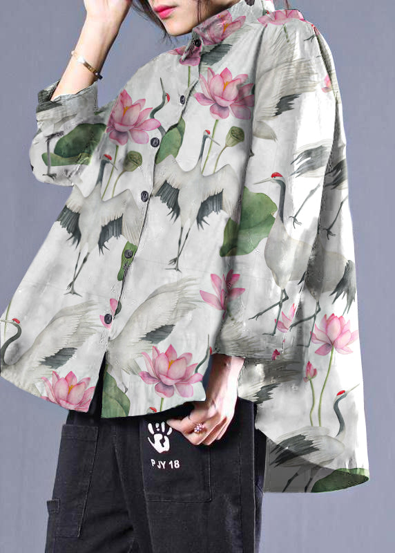 Damens Bluser med Dotted Design og Patchwork 9