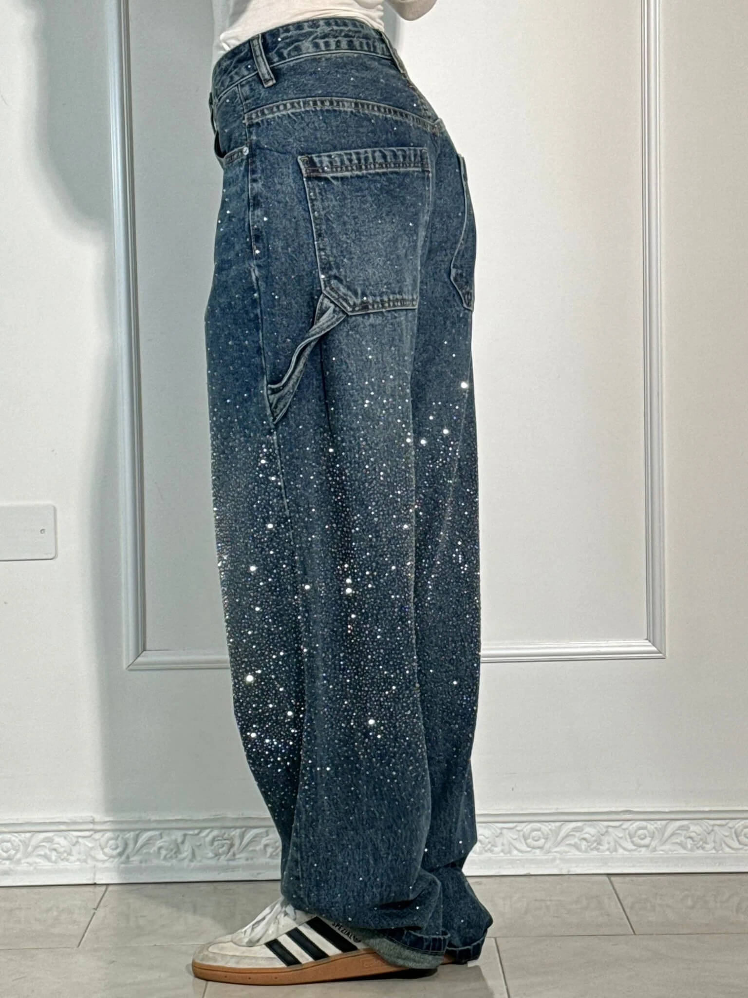 Damens Diamant Jeans med Glitrende Detaljer 2