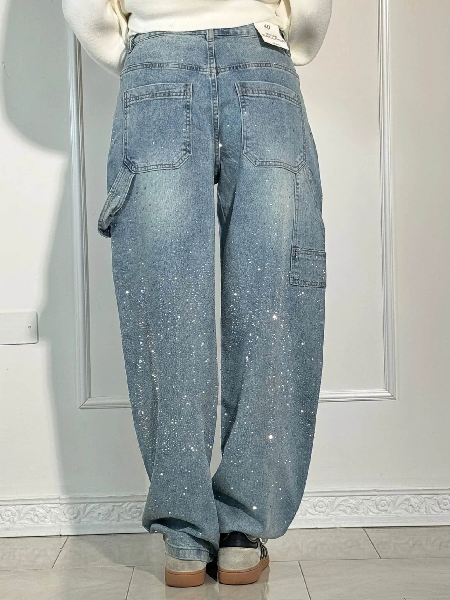 Damens Diamant Jeans med Glitrende Detaljer 4