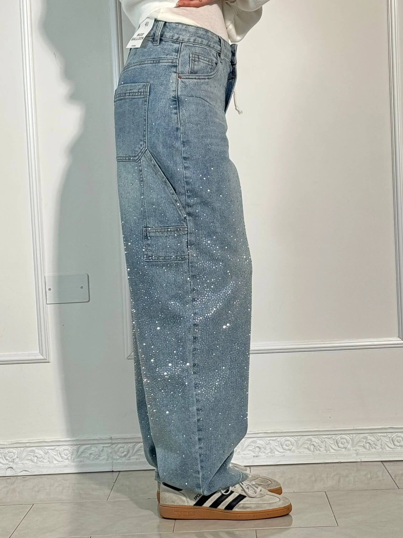 Damens Diamant Jeans med Glitrende Detaljer 6
