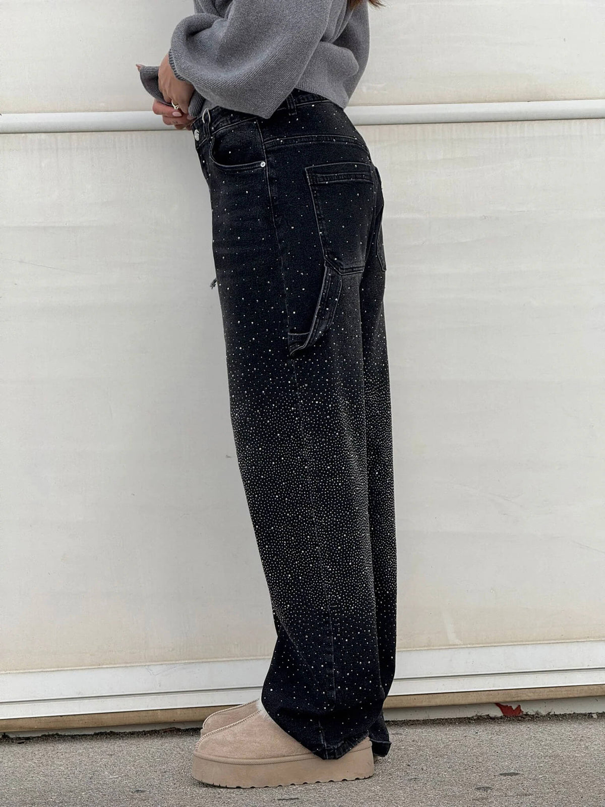 Damens Diamant Jeans med Glitrende Detaljer 8
