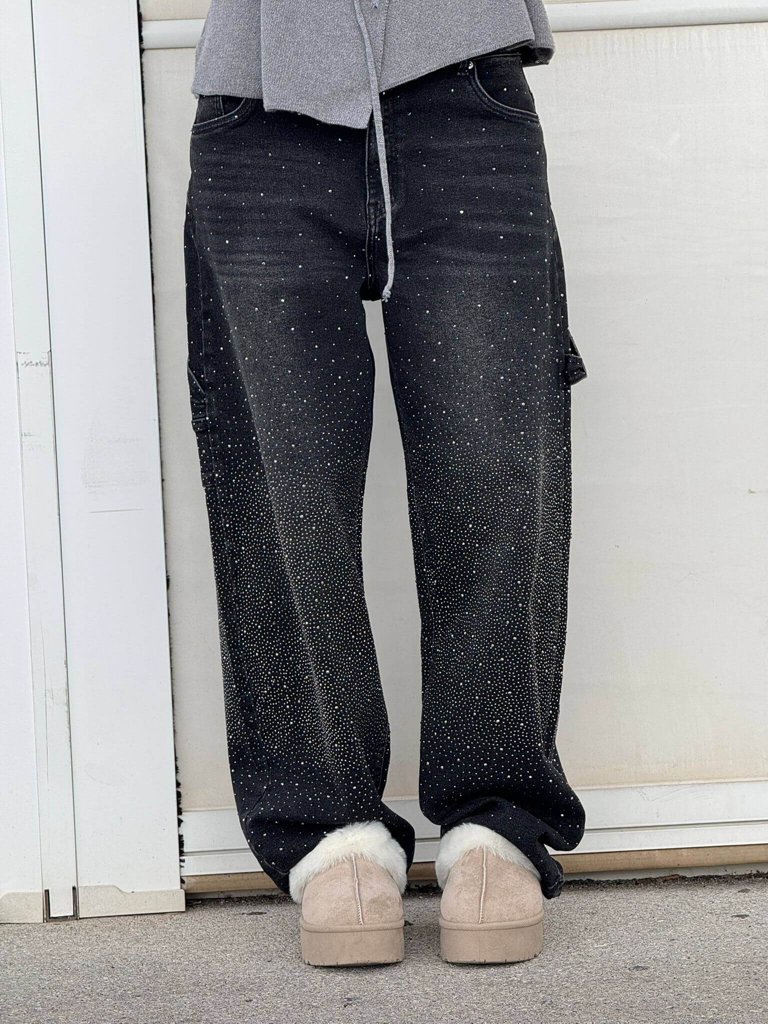 Damens Diamant Jeans med Glitrende Detaljer 9