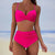 Damens Høy Midje Bikini Sett Moderne Elastisk Stoff 5