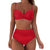 Damens Høy Midje Bikini Sett Moderne Elastisk Stoff 6