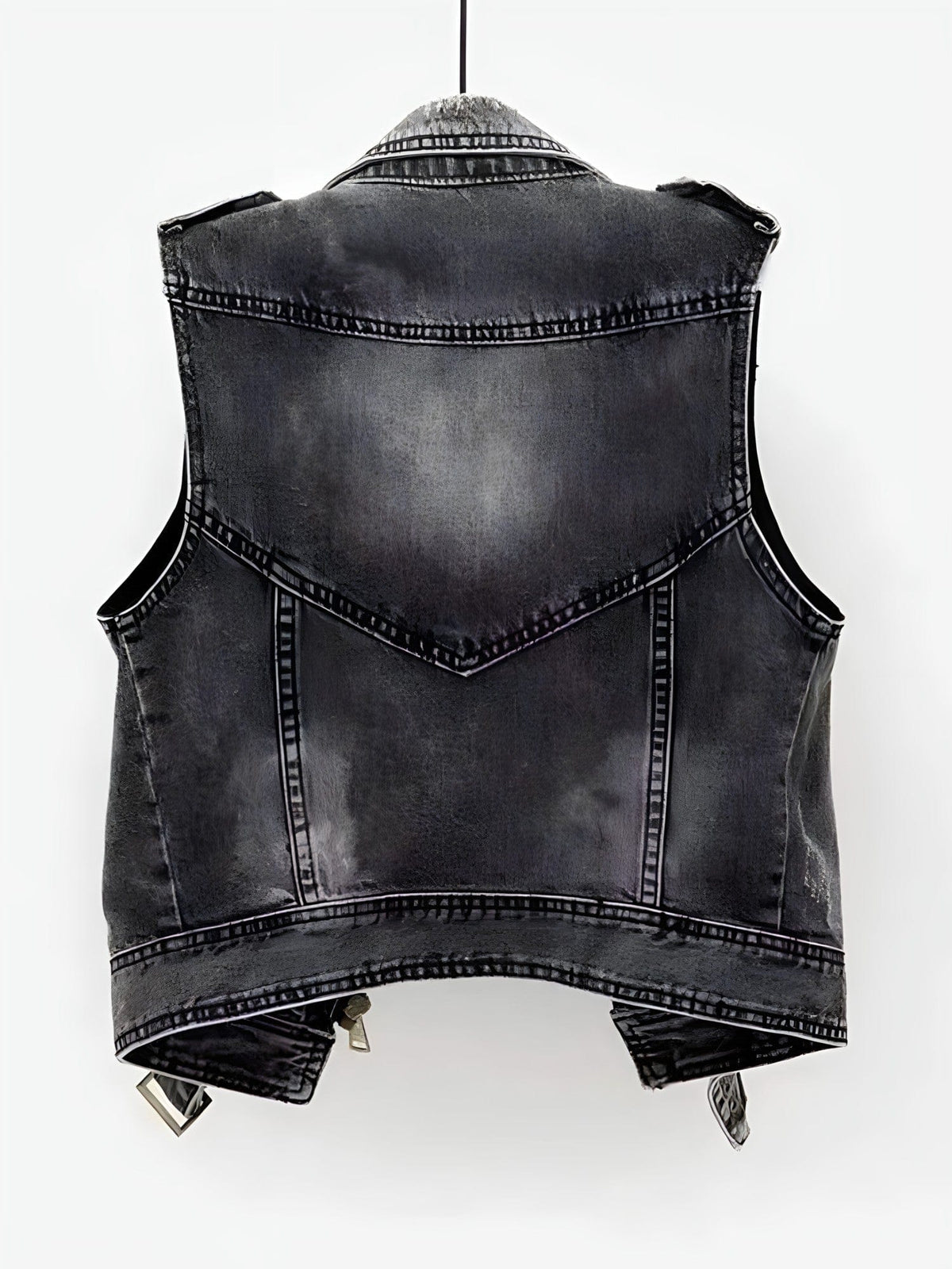 Damens Jeansvest med Klassisk Stil 0