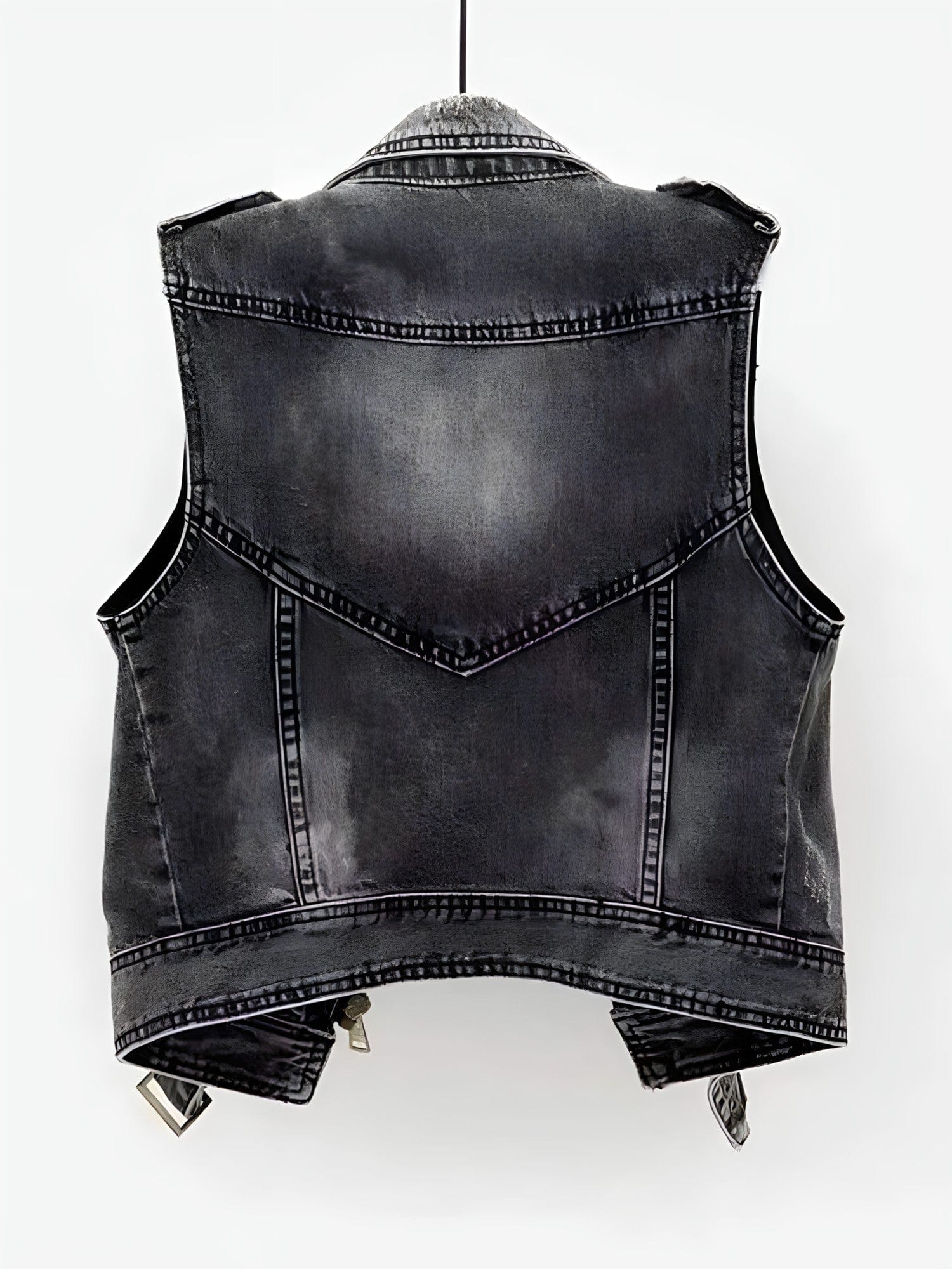 Damens Jeansvest med Klassisk Stil 0
