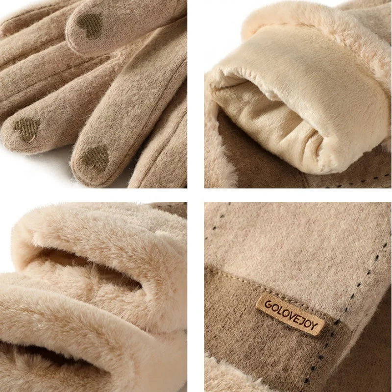 Damens Plush Hansker Elastisk Komfortabel 6