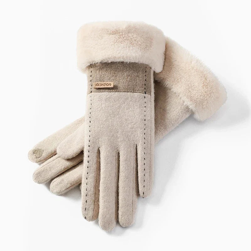 Damens Plush Hansker Elastisk Komfortabel 7