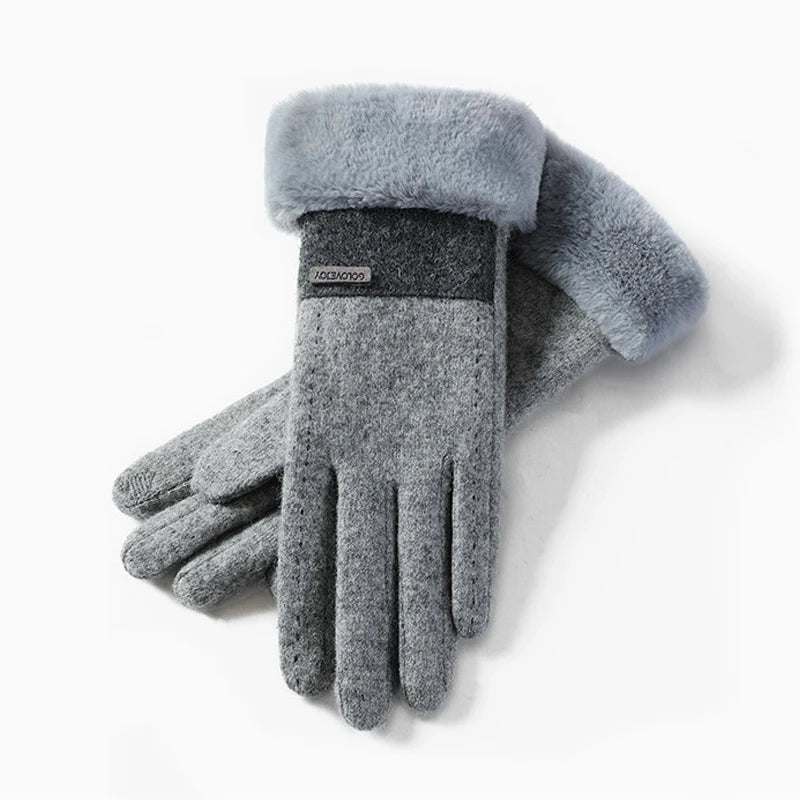 Damens Plush Hansker Elastisk Komfortabel 8