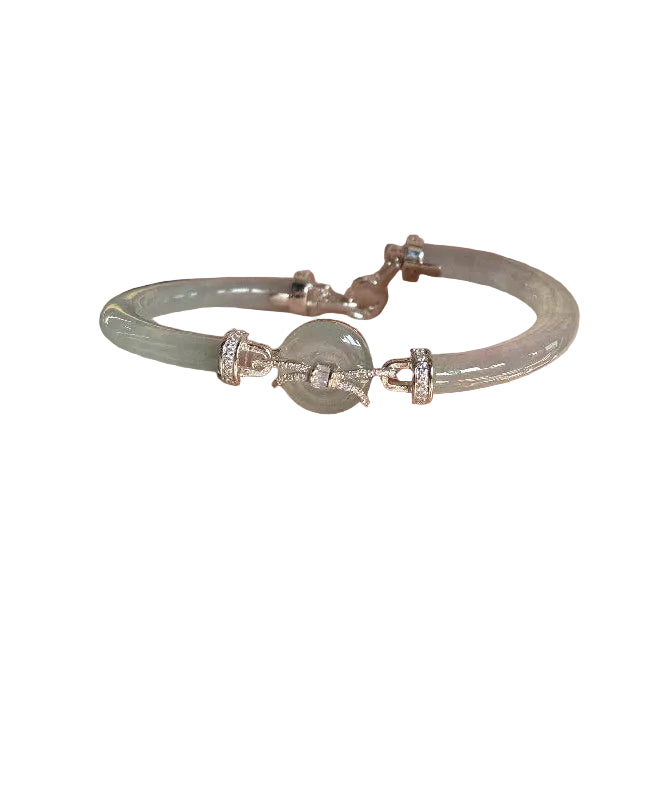 Damer Armbånd med Jadeinnlegg og Cyan Detaljer 0