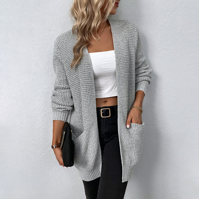 Damer Lang Vest Myk Stoff Elegant Design 0