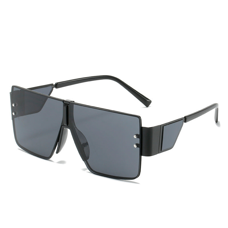 Damer Oversized Solbriller Futuristisk Design 10