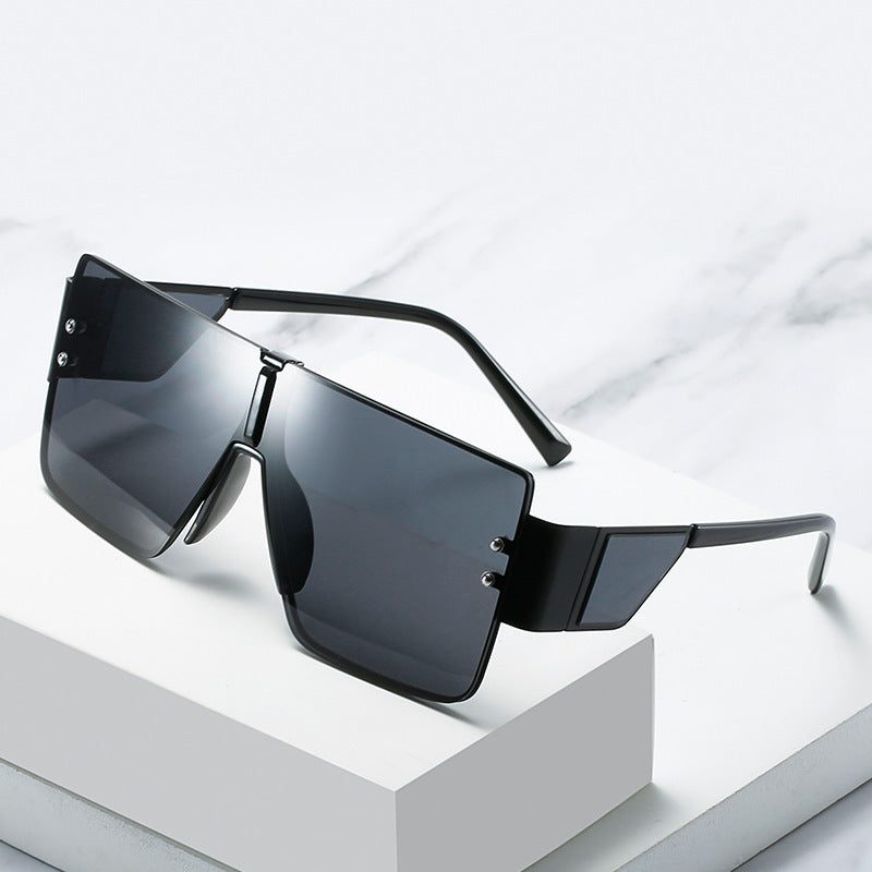 Damer Oversized Solbriller Futuristisk Design 4