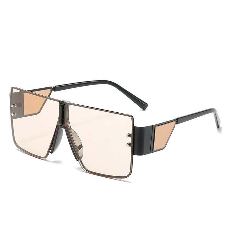 Damer Oversized Solbriller Futuristisk Design 8