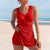 Damer Tankini Sett Med Polstring Rynkedesign Holdbare Stoffer 7