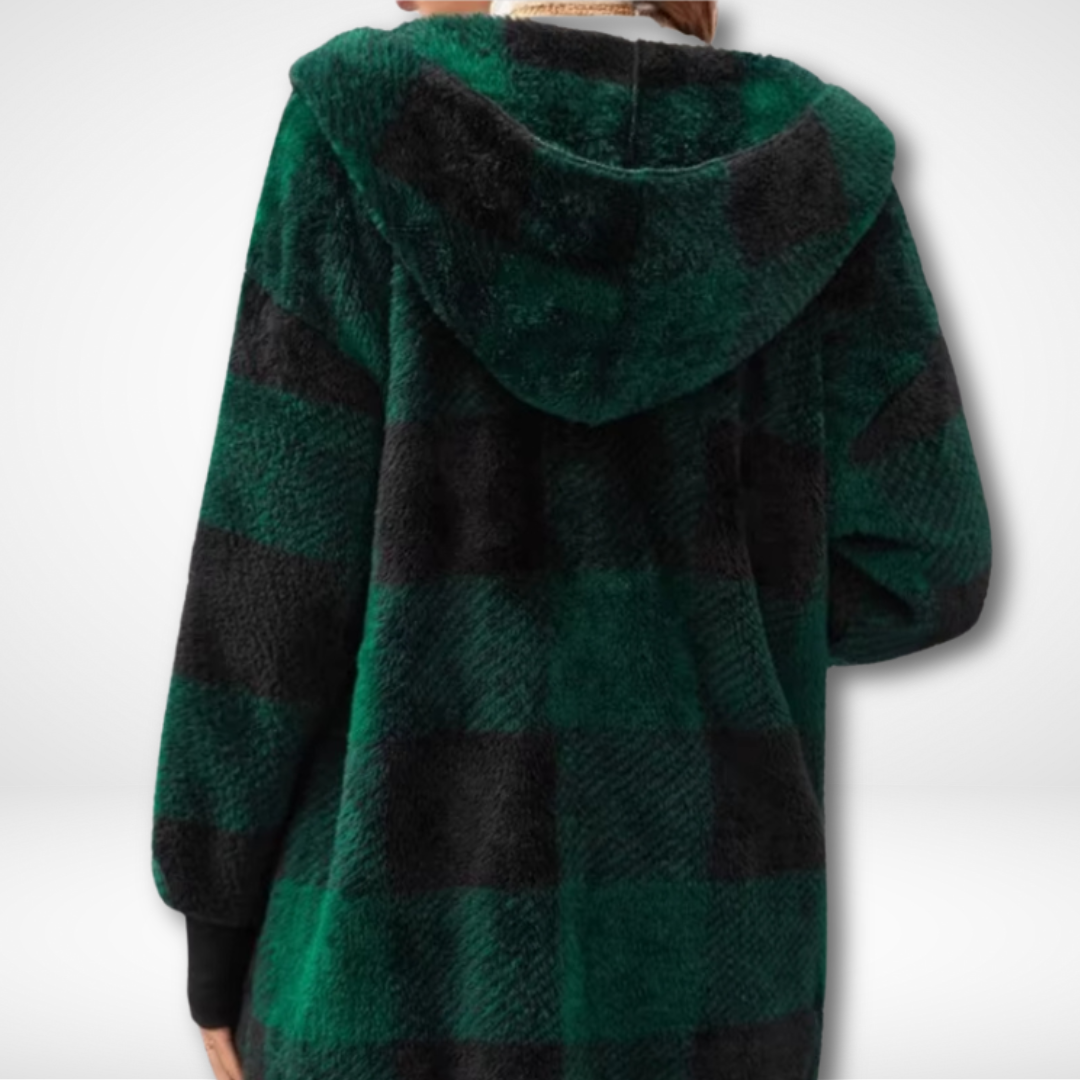 Damer Vanntett Cardigan Sjekket Minkblanding 2