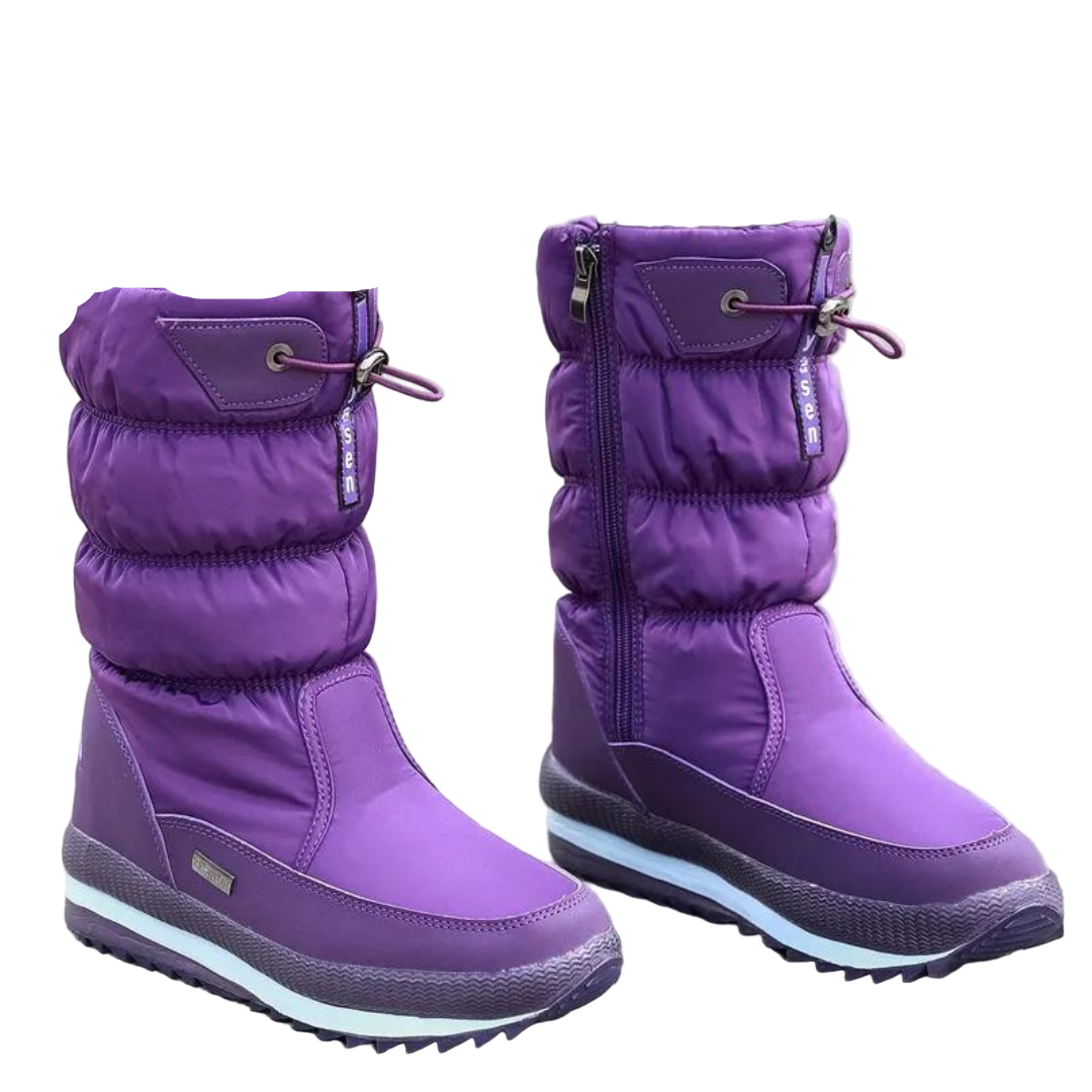 Damer Vinterstøvler Trendy med Varmt Fôr og Skli-Sikker Såle