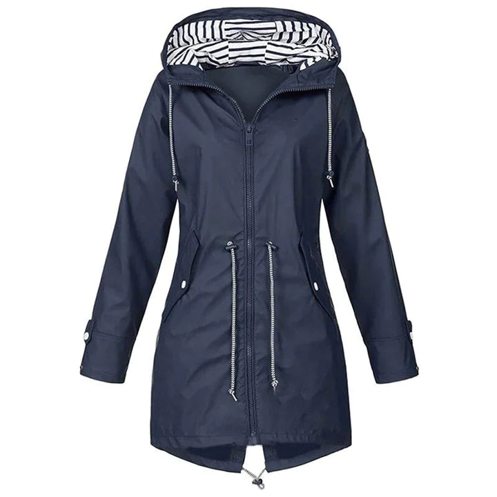 Dameregndress med Justerbar Midje og To Lommer 2