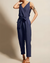 Dames Jumpsuit Løs Silhuett Linnen 0