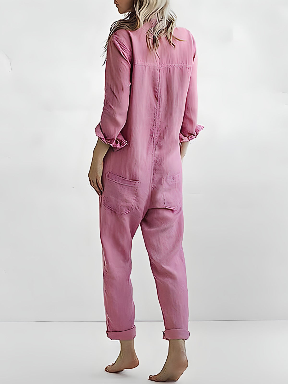 Dames Jumpsuit Med Polokrage og Kokerbukse 3