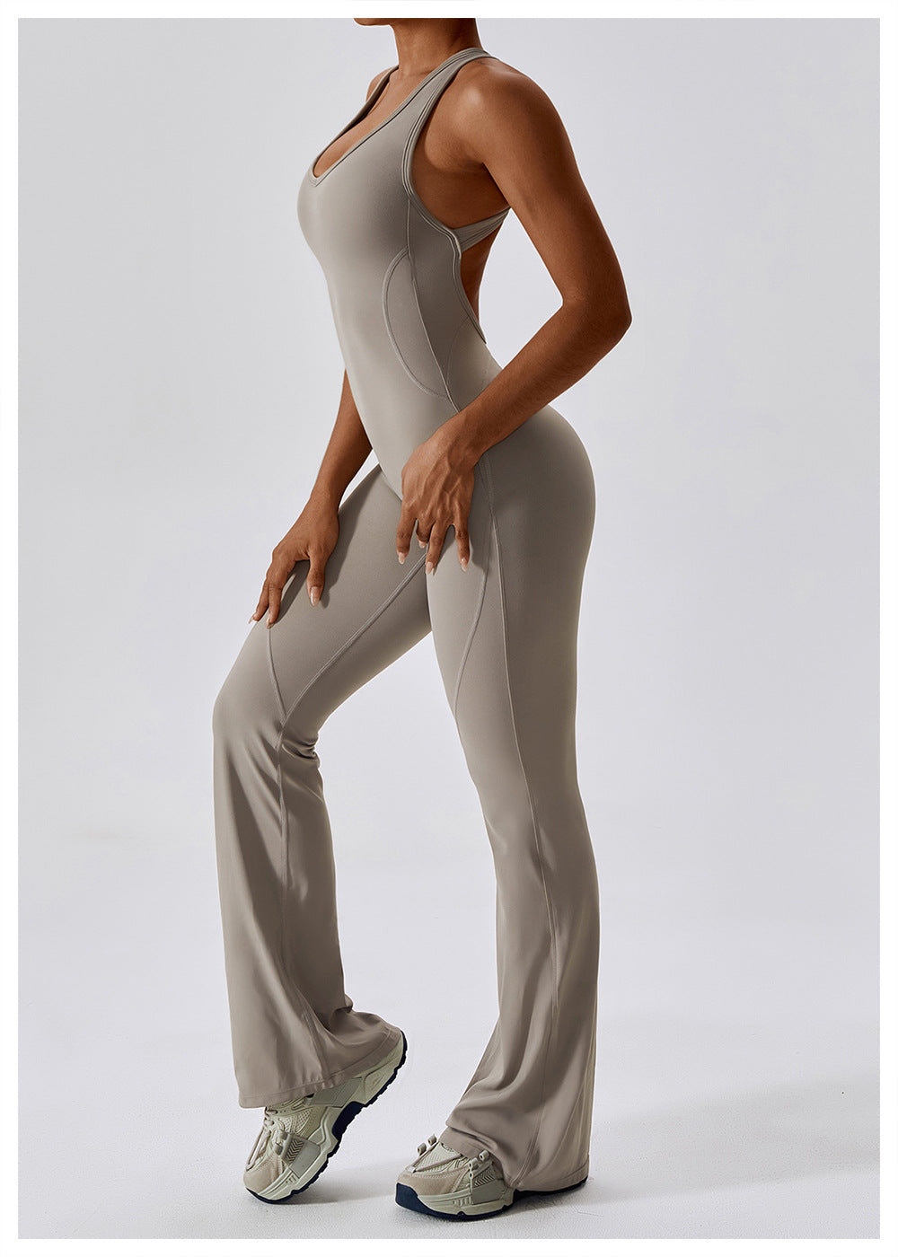 Dames Jumpsuit V-Hals Getailleerd Nylon 0