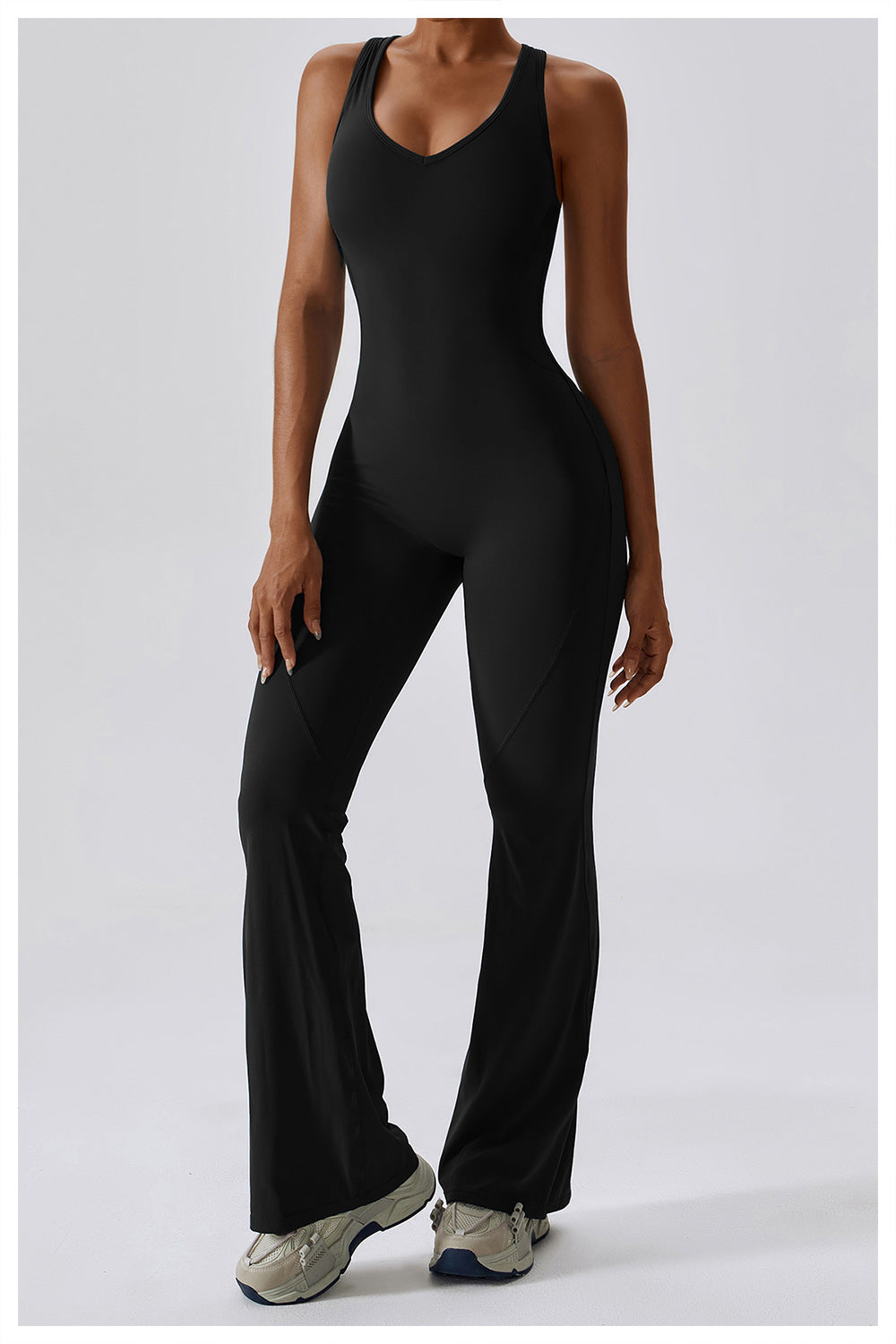Dames Jumpsuit V-Hals Getailleerd Nylon 6