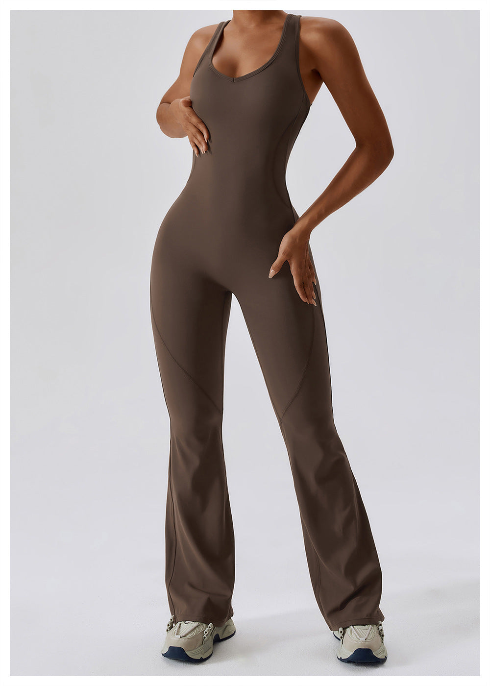 Dames Jumpsuit V-Hals Getailleerd Nylon 7