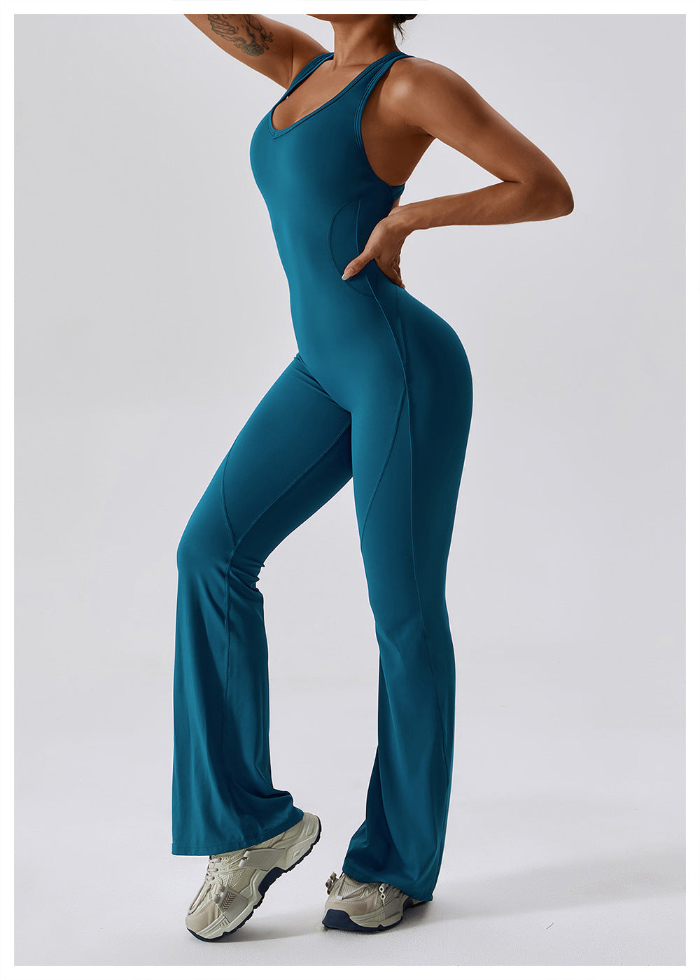 Dames Jumpsuit V-Hals Getailleerd Nylon 8