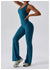 Dames Jumpsuit V-Hals Getailleerd Nylon 8