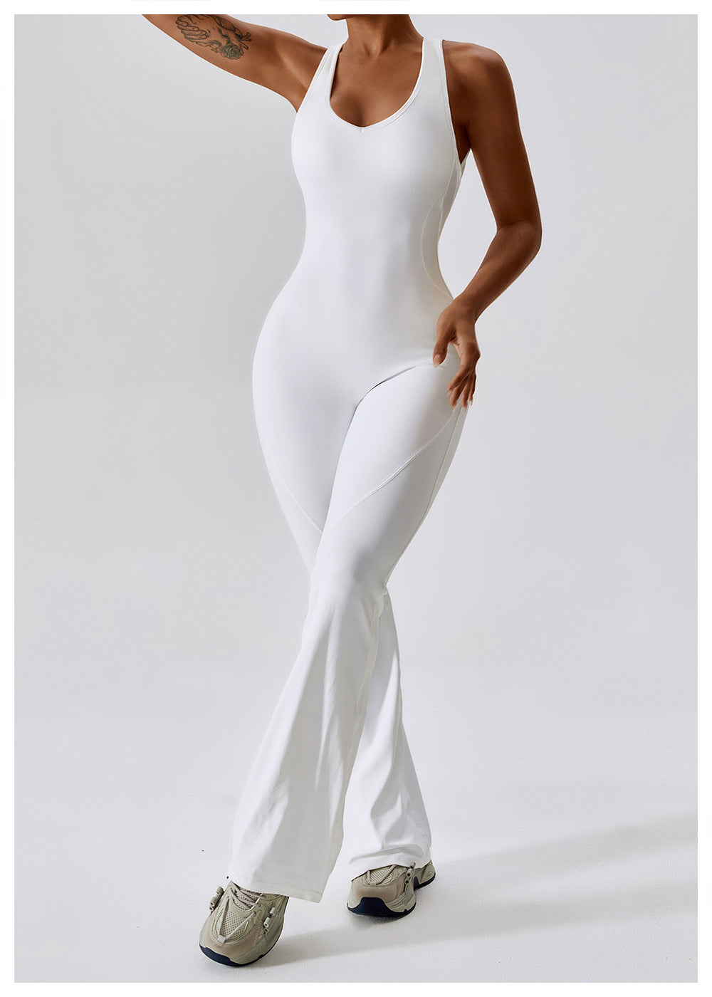 Dames Jumpsuit V-Hals Getailleerd Nylon 9