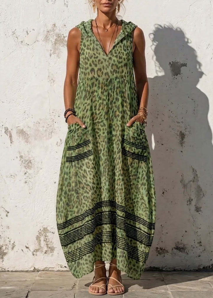 Dames Maxikjole Boho Stil med Hetterynker Ermeløs 2
