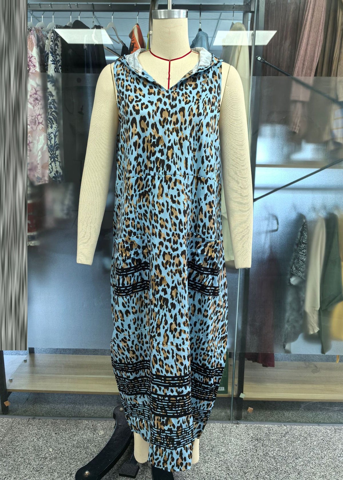 Dames Maxikjole Boho Stil med Hetterynker Ermeløs 3
