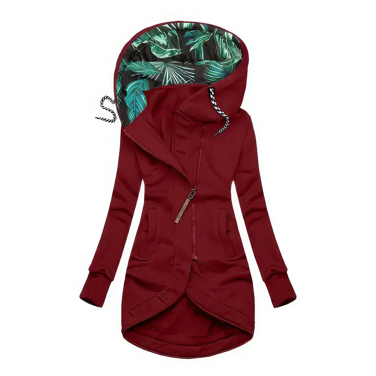 Dames Vannavstøtende Hoodie med Blomsterprint 4