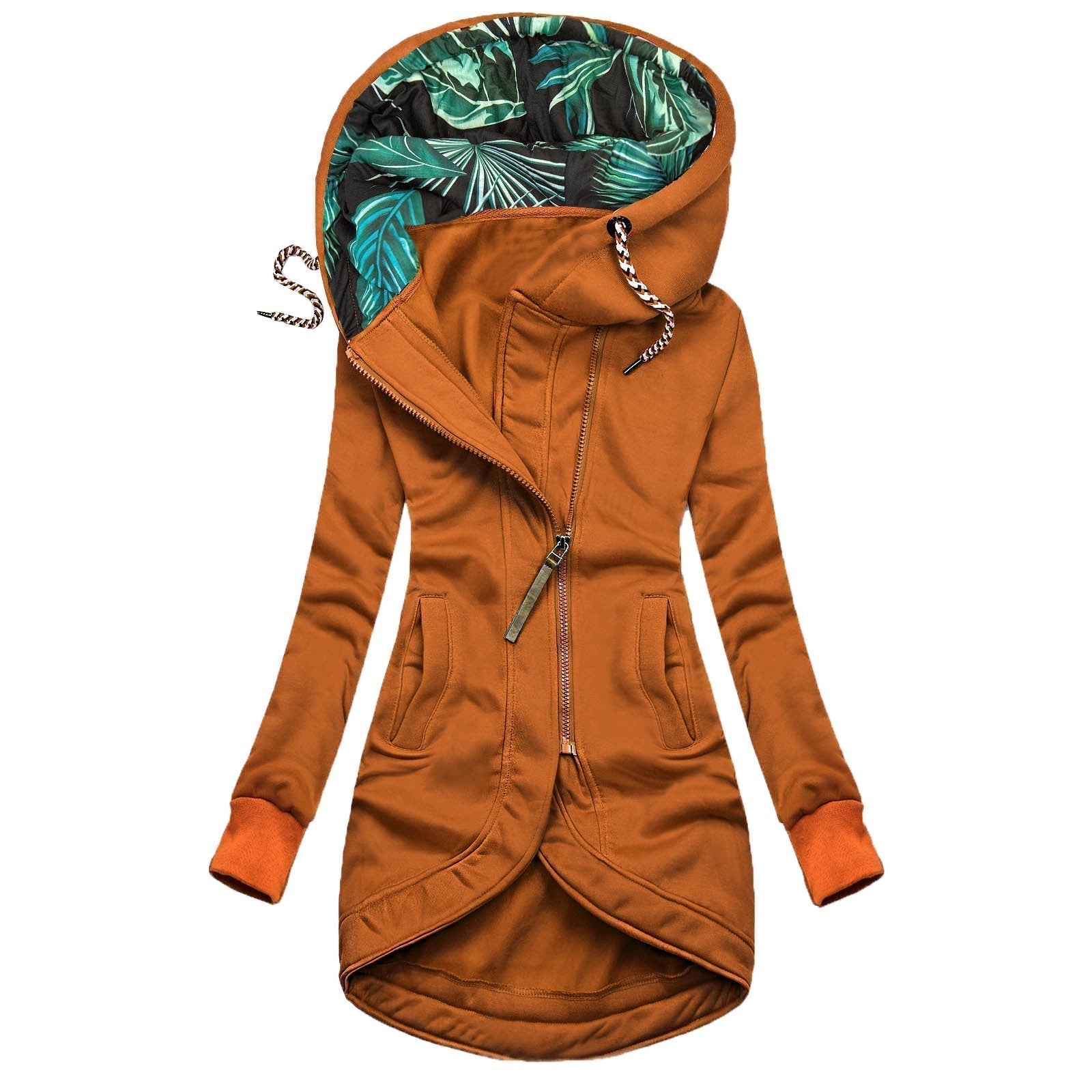 Dames Vannavstøtende Hoodie med Blomsterprint 8