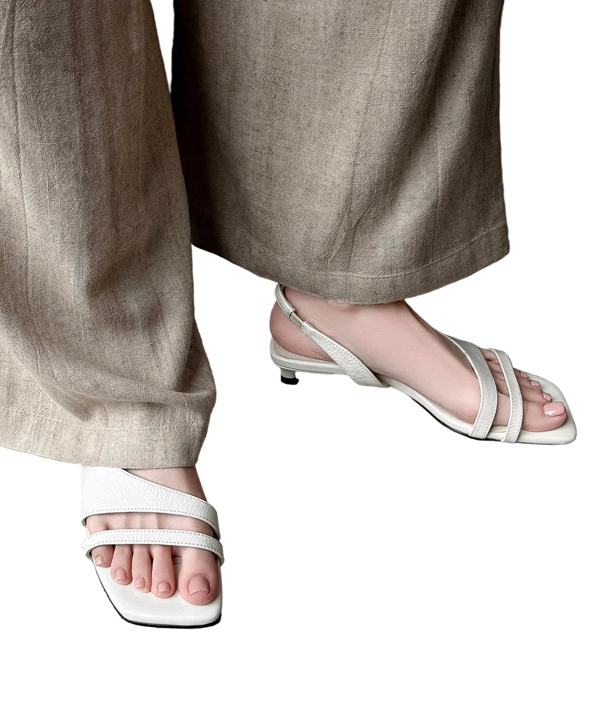 Damesandaler Peep Toe med Hæl 1