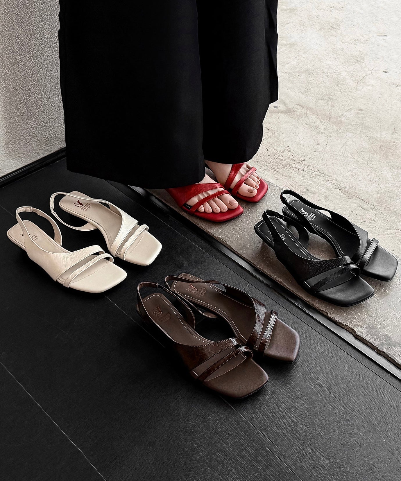 Damesandaler Peep Toe med Hæl 4