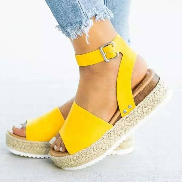 Damesandaler med Ankelrem og Flatform 2