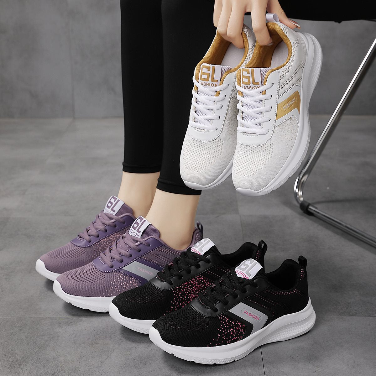 Damesko Sneakers Sporty Stil 4