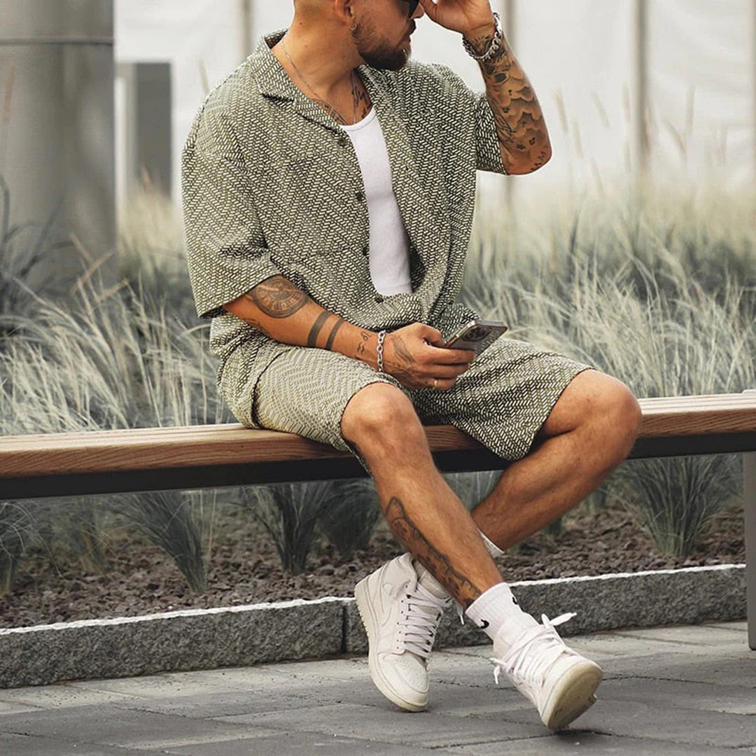 Herre To-delt Sett Casual Stil Mykt Stoff 2