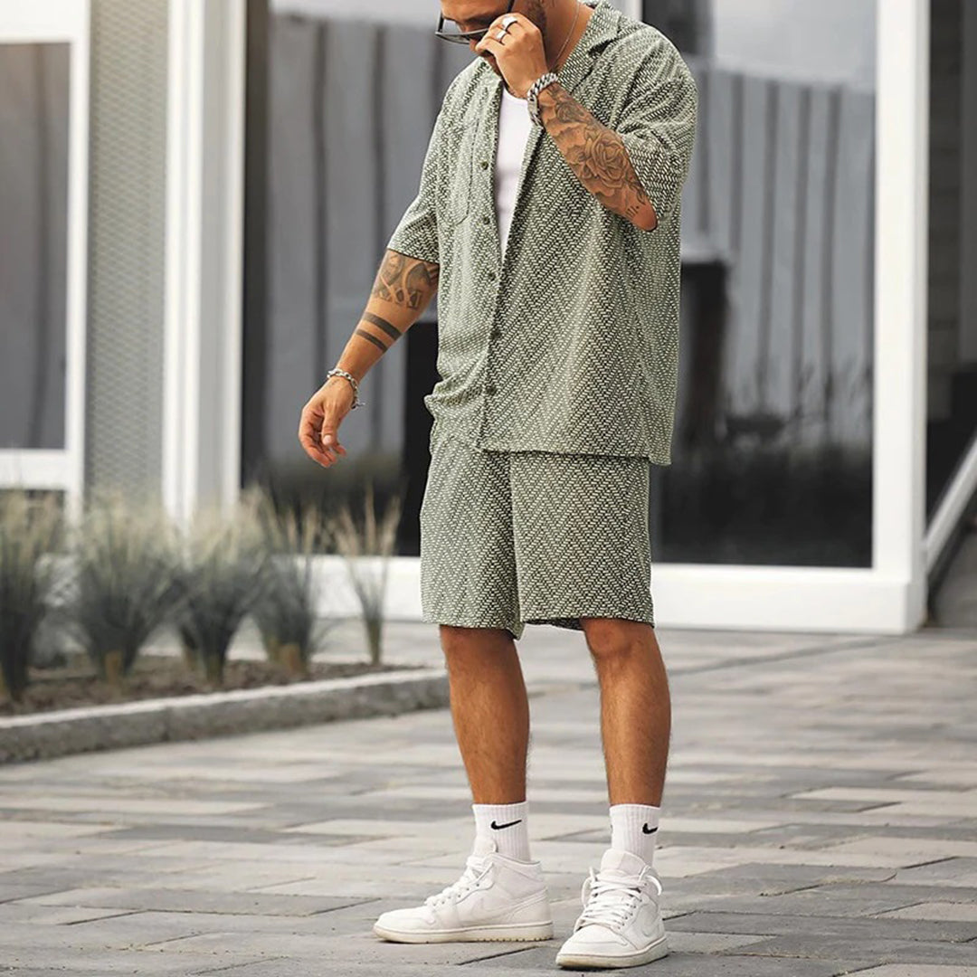 Herre To-delt Sett Casual Stil Mykt Stoff 3
