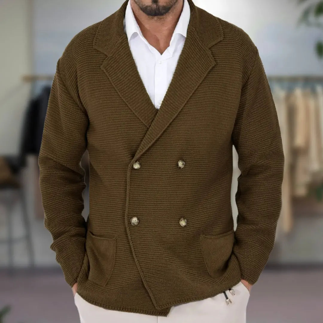 Dobbeltknappet Cardigan for Menn og Kvinner 3