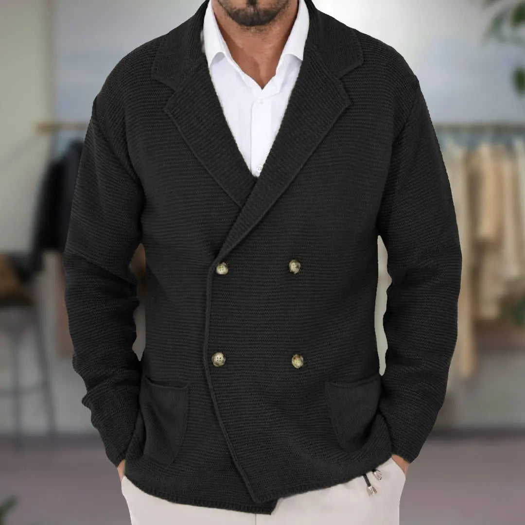 Dobbeltknappet Cardigan for Menn og Kvinner 5