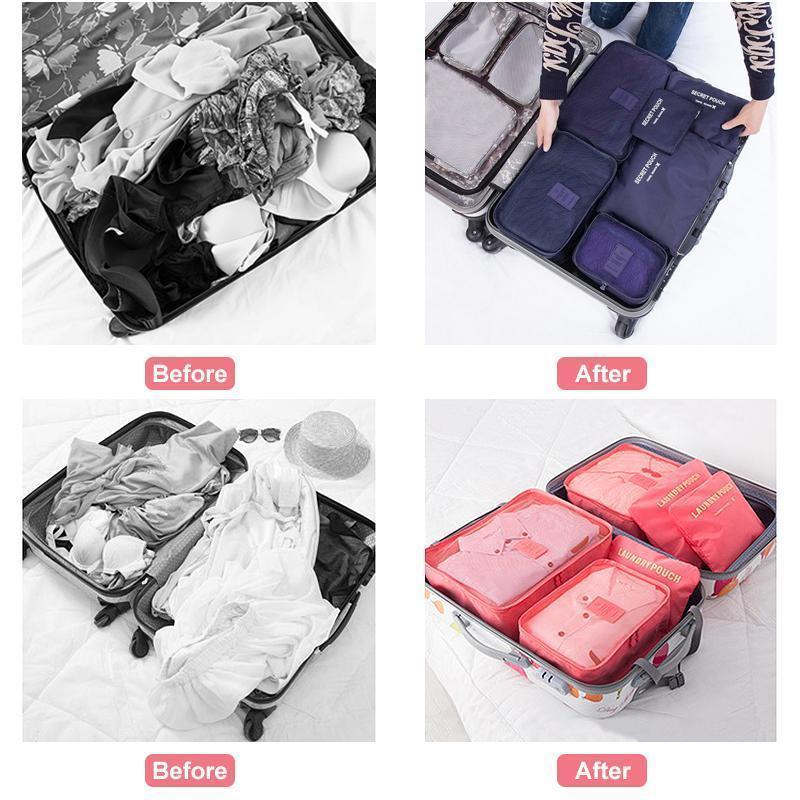 Reise Pack Cube Sett Vanntett Polyester for Organisering av Bagasje-5