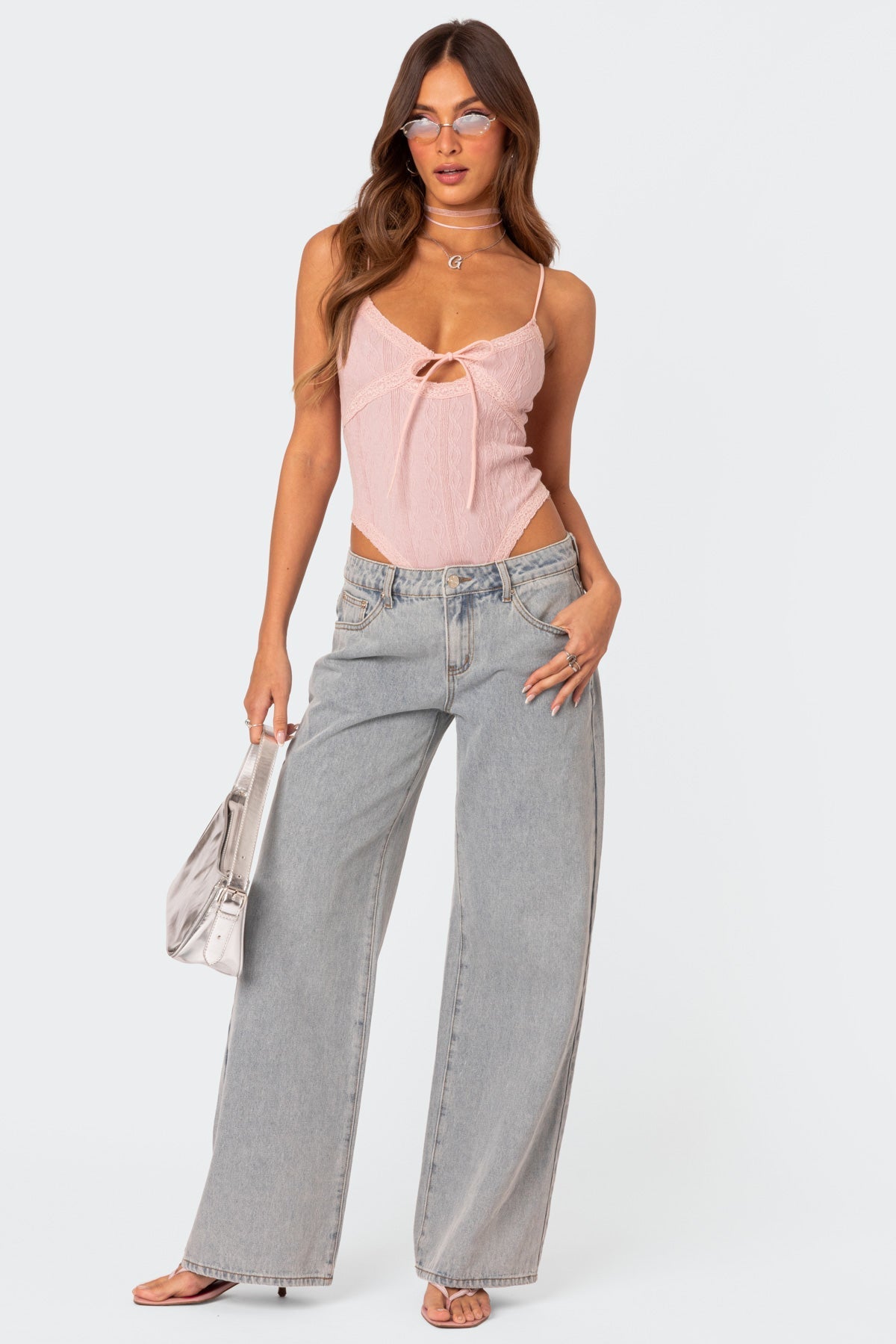 Damejeans Blå Flared Elastisk Denim Stilfull-4