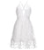 Kvinne Cocktailkjole Blomsterbroderi Nettverksstoff Elegant Kne-lengde